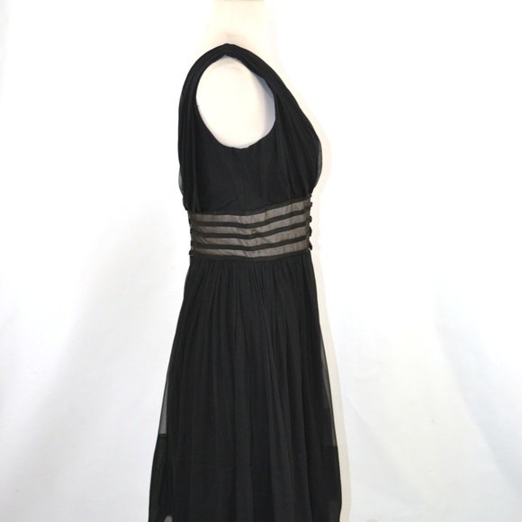 Vintage Black Chiffon Dress by Carol Craig - Picture 6 of 7
